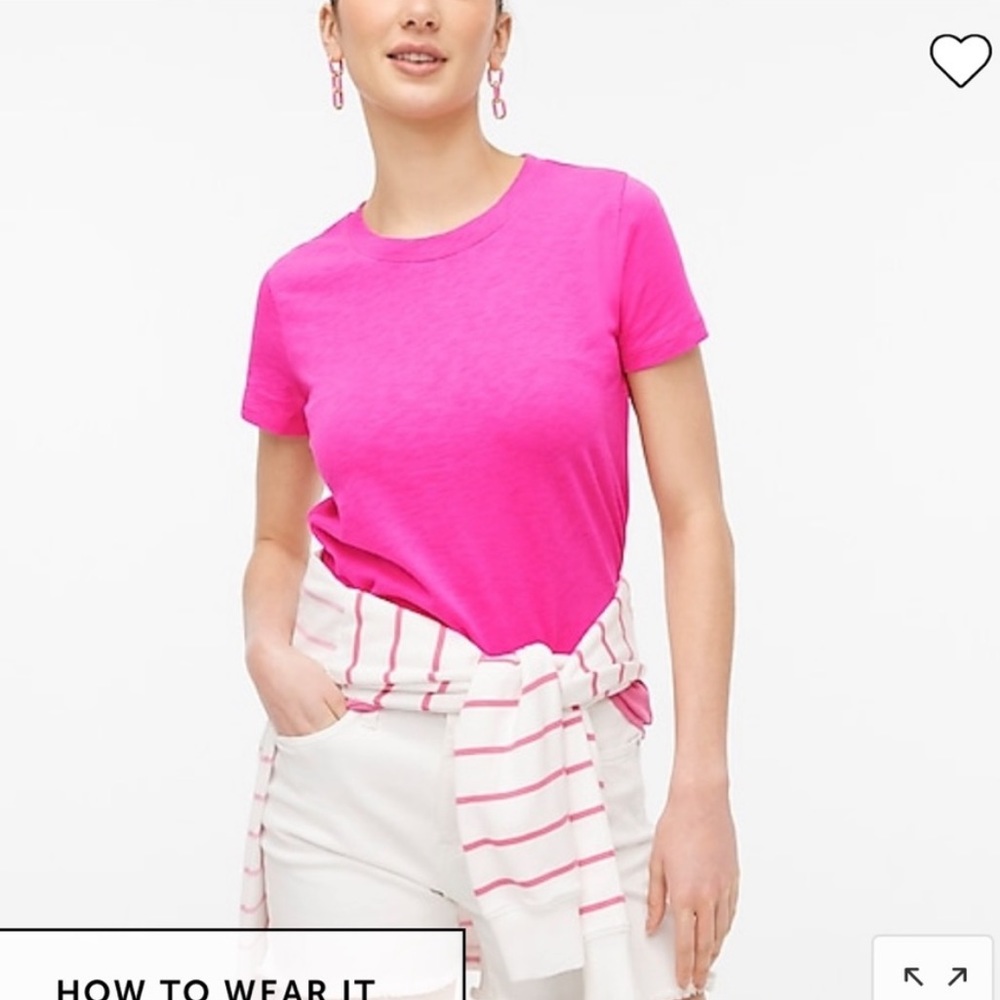 NWT J. Crew Girlfriend Tee in Pink